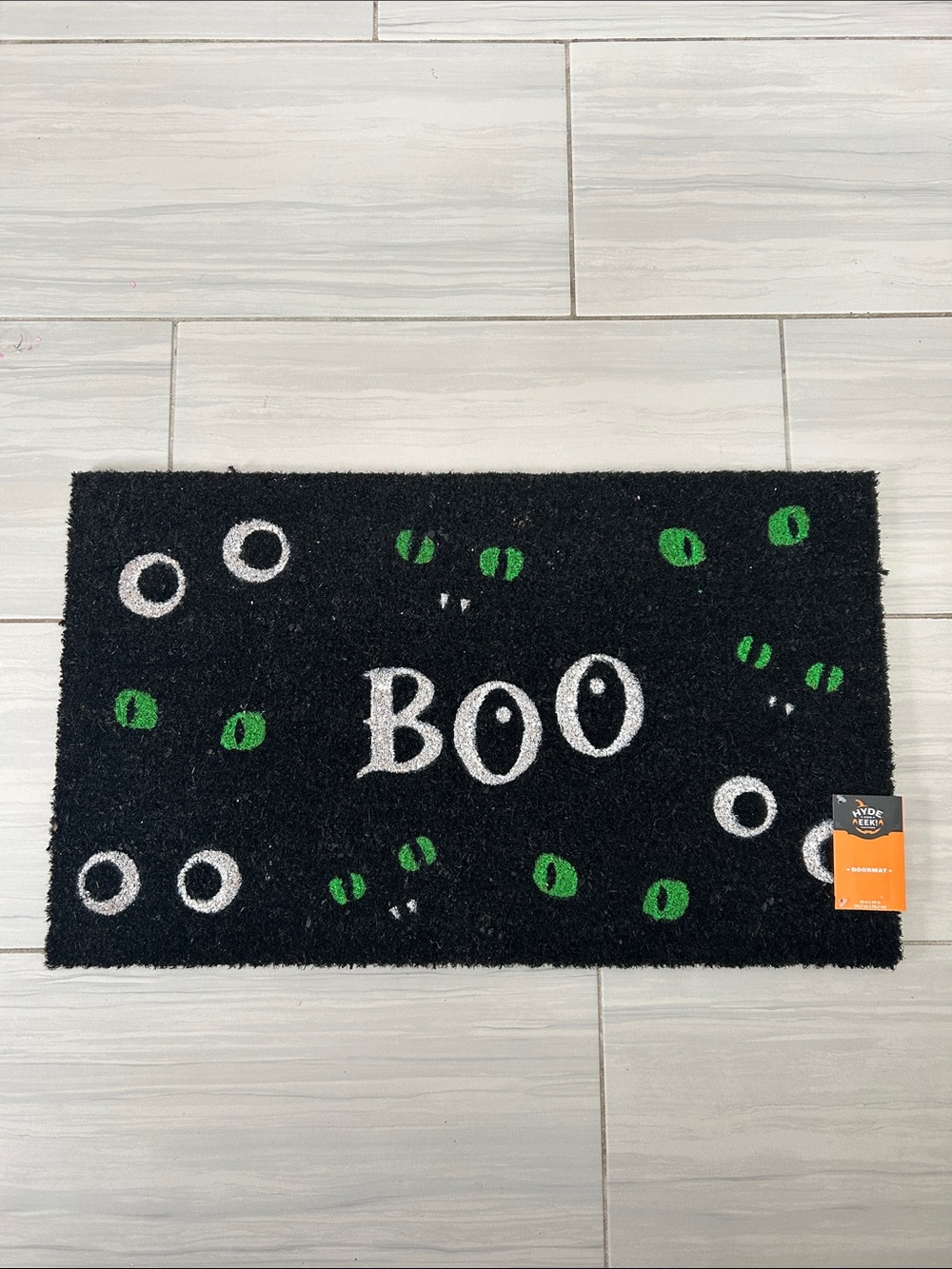 Hyde and EEK! Boutique™ - 1'6"x2'6" Boo Glow Coir Doormat Black